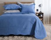 Colcha Solteiro Patchwork Ultrasonic Kyoto Azul