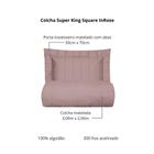 Colcha Super King 300 Fios Kacyumara Square 03 Peças In Rose