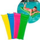 Colchão Boia Inflável para Piscina Verão Colorido 183x69cm