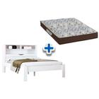 Colchão Casal D45 Ortobom + Cama Invicta Branco