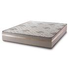 Colchão Casal Espuma D33 One Face Millenium 138x188x19cm Branco/Bege Hellen - Suporta até 120kg por pessoa - Lucas Colchões