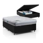 Colchão Casal MasterPocket One Side Luckspuma Maxi Life + Cama Box Com Baú Casal 138x188