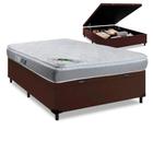 Colchão Casal MasterPocket One Side Luckspuma Maxi Life + Cama Box Com Baú Casal 138x188