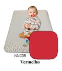 Colchão Colchonete Para Atividade Bebê 90X60 Zíper Vermelho