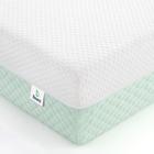 Colchão de berço Dourxi Dual-Sided Comfort Memory Foam branco e verde