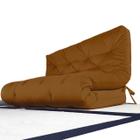 Colchão Futon King Dobrável Sofa Cama Caramelo