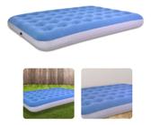 Colchão Inflável Casal Premium Multiuso 191cm X 137cm X 22cm Pvc, Veludo E Vinil Resistente À Água -