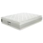 Colchão King Prorelax Ouro 193x203x38 Molas Ensacadas Pillow Top Viscoelástico Double Face - Cinza/Branco