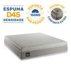 Colchão Queen Espuma D45 Pillow Top Strong 158x198x24cm - Suporta até 150kg por pessoa - Lucas Colchões
