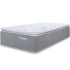 Colchão Solteiro Molas Ensacadas Pillow Top 88x188cm Premium Sleep Cinza BF Colchões