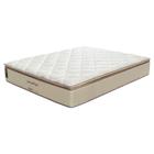 Colchão Viúva 128x188x34 Safira Prorelax Molas Ensacadas Pillow Top Viscoelástico - Bege/Branco