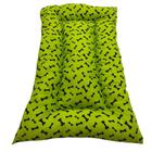 Colchonete Cama para Pet Fofuxo 55cm x 40cm Estampado - Verde