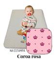 Colchonete Colchão Infantil Para Bebê 90X60 Coroa Rosa