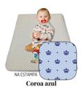 Colchonete Colchão Infantil Para Bebê 90X60 Coroa ul