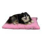 Colchonete Futon Pet Retangular - Rosa Poá - M - 68x40x13cm