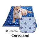 Colchonete Pet M 80X60 Gatos Cães Porte Pequeno ul Coroas