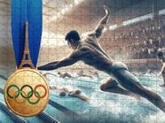 Coleção 2 Quebra-Cabeças Esportes Olimpicos Natação 60 Peças