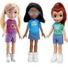 Coleção 3 Bonecas Polly Pocket e 2 Amigas Shani e Lila com Acessórios Mattel