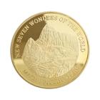 Coleção de Moedas das Sete Maravilhas do Mundo - Emblemas Banhados a Ouro