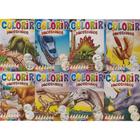 Coleção livros de colorir - dinossauros - com 8 livros