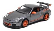 Coleção Miniatura Carro Porsche 911 GT3 RS Cinza Escala 1:36 - Kinsmart