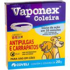 Coleira Antipulgas e Carrapatos Vaponex Para Cães 20g.