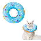 Coleira Cat Cone Nobleza Soft Donut ajustável tamanho M azul