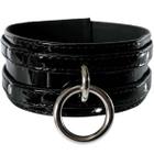 Coleira Feminina Choker Gótico Estilo Moda Dark Fashion Fantasia Haloween gatinha Catwoman Grunge Steampunk Vinil Latex Gargantilha Colar - Pretty Pervy Acessórios em Couro Legítimo