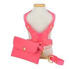 Coleira Peitoral Pet com Guia e Mini Necessaire Pink