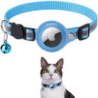 Coleira Pet Gato Nylon Refletiva Guizo com Case P/ Airtag