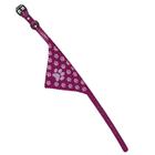 Coleira Petz de material sintético Com Bandana Fecho Metal 36cm