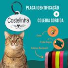 Coleira + plaquinha identificação pet gato personalizado