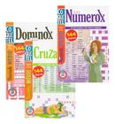 Coletânea Coquetel Dominox Numerox Cruzados Kit 3 Volumes Encadernados