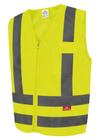 Colete de seguranca refletivo tipo blusao de sinalizacao com ziper e 1 bolso amarelo - STEELFLEX