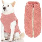 Colete de suéter para cães Gooby Sherpa Mauve Pink para cães pequenos