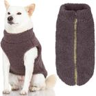Colete de suéter para cães Gooby Sherpa Warm Fuzz Warm Grey para grandes