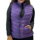 Colete Feminino Puffer Peluciado S/Capuz Básica Confort Slim Inverno 1443A