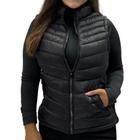 Colete Feminino Puffer Peluciado S/Capuz Básica Confort Slim Inverno 1443A