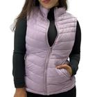 Colete Feminino Puffer Peluciado S/Capuz Básica Confort Slim Inverno 1443A