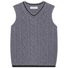 Colete Infantil Masculino Milon em Tricot na cor Mescla Grafite