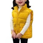 Colete Infantil Puffer Puff 3 a 4 anos Bolsos Gola Alta Amarelo