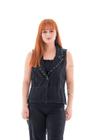 Colete Jeans Fem Black Eco Cycle Recycle Com Sparks