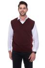 Colete Masculino Passion Tricot liso Vinho PP