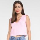Colete Tricot My Favorite Things Cropped Feminino