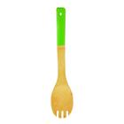 Colher com Dentes Nature Cor Verde 30CM Bambu - Mai Home