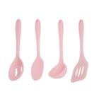 Colher Concha Espatula Silicone Rosa Utensilio Cozinha 4un - WECK