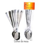 Colher de mesa Monaliza aço inox pack com 6 pçs Cod, MZ-24282