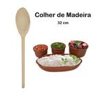 Colher de Pau - Colher de Madeira Oval 32cm - utensílios cozinha - PANAMI