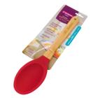 Colher De Silicone e Bambu P/ Cozinha Vermelha 27cm - Sanremo