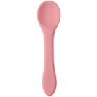 Colher de Silicone Infantil Flexível Introdução Alimentar Buba Rosa